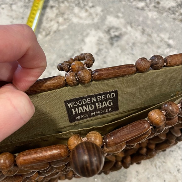 Set of 2 Vintage Wooden Bead Bags - Picture 10 of 11